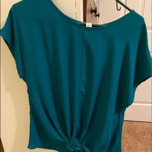 Teal blouse. Short sleeve. Small.